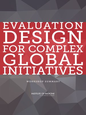 cover image of Evaluation Design for Complex Global Initiatives